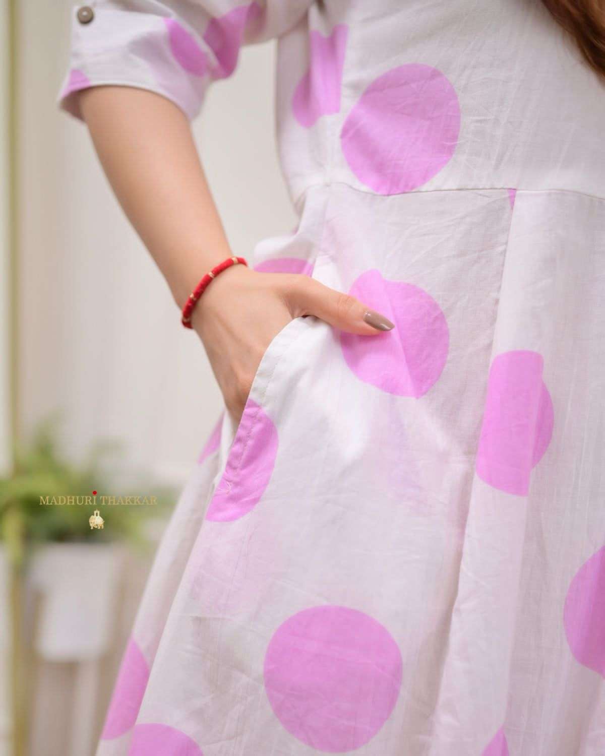 Flaunt the Florals ? Embroidered Cotton Dress with Printex Highlights (L) - Image 3